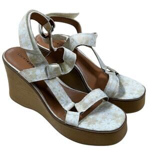 Lucky Brand Demmia Daisy Wedge Sandal Women's Size 10M New With Damage